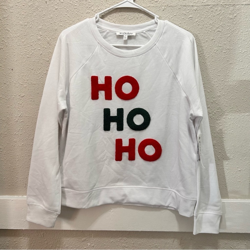 Workshop Republic Clothing "HO HO HO" Light Sweatershirt Medium